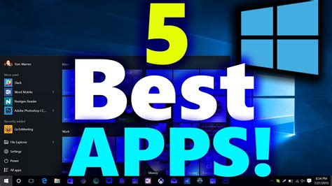 Top 5 Windows 10 Apps Youtube