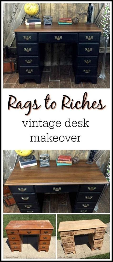 vintage desk makeover  rags  riches story