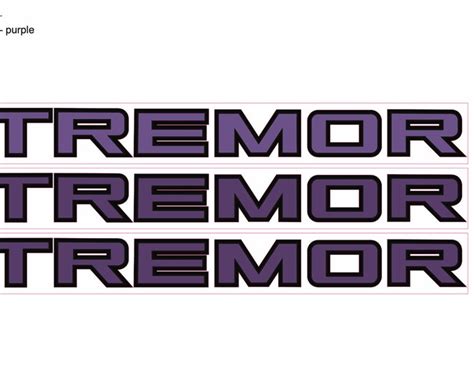 Ford Tremor Die Cut Logo Decal Purpleblack Custom Etsy