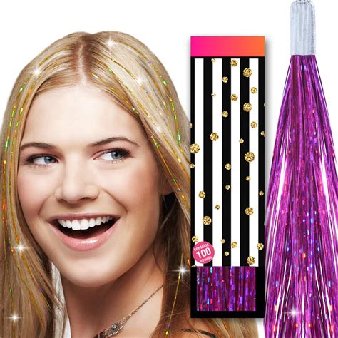 Hair Tinsel Glitter Strands By Hair Dazzle 100 X 40