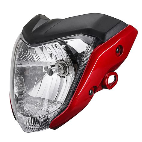 Motorcycle Headlight Assembly Headlamp Light House Red For Yamaha Fz16