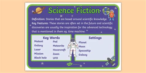 Story Genres Science Fiction Display Poster Teacher Made