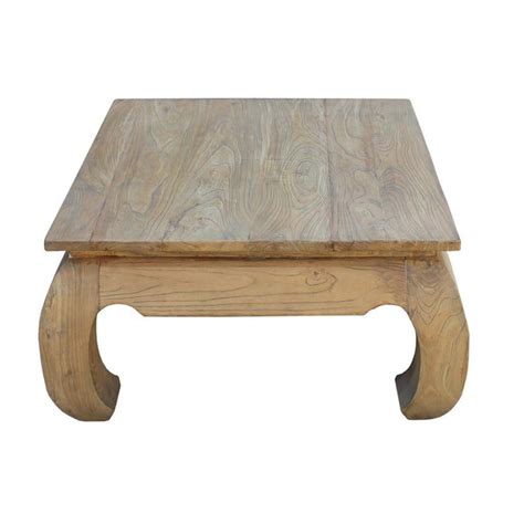 By waddell (131) 28 in. Square Unfinished Raw Wood Curved Legs Coffee Table | Chairish