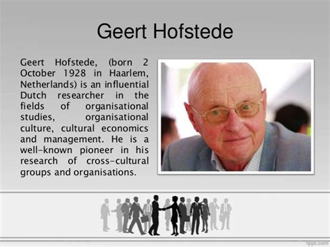 After developing the national culture model, geert hofstede ran a project on organizational culture, he found 6 dimensions of practice, not values. Hofstede's cultural dimensions