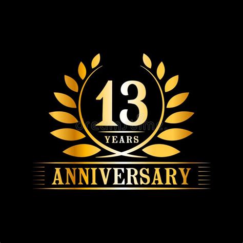 13 Years Anniversary Celebration Logo 13th Anniversary Luxury Design