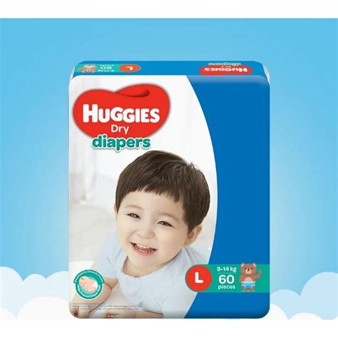 Huggies Dry Diapers Large Tape Per Pack 9 14kg Shopee Philippines
