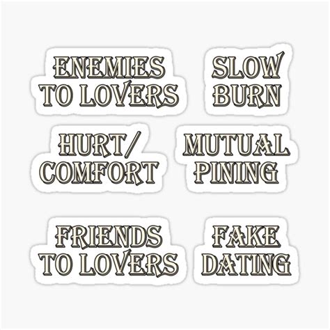Book Tropes Pack Of Stickers Sticker For Sale By Saracreates Redbubble