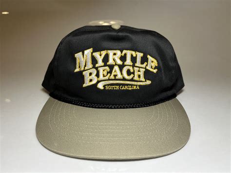 Vintage Snapback Hat Myrtle Beach Souvenir Contrast F Gem