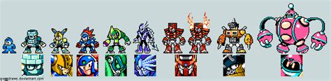 Mega Man 11 Robot Masters In 8 Bit By Peggdraws On Deviantart
