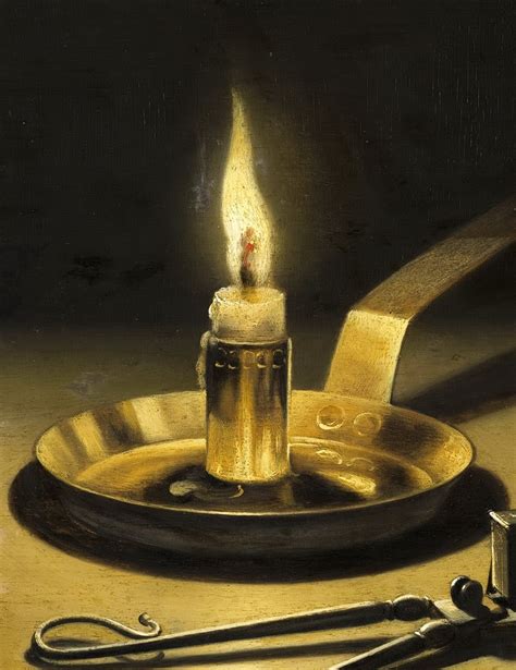 Pieter Claesz Still Life With Lighted Candle Dutch Still Life