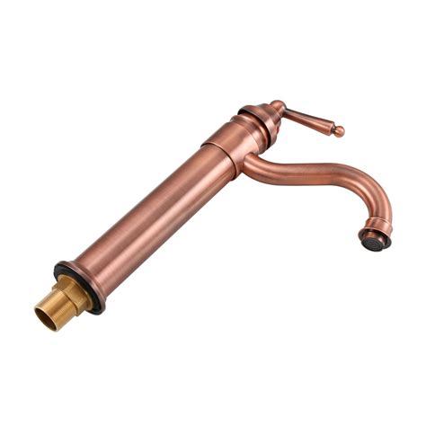 Bathroom faucets come in a wide variety of sizes, styles and finishes but most aren't ideal for copper sinks. Antique Copper Bathroom Faucet Single Handle 11-3/4" Tall
