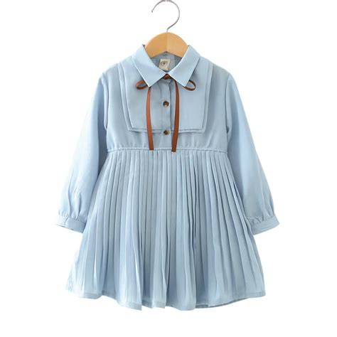 K04315 Girls Dress 2018 Summer Cute Solid Shirt Cloth Baby Girl