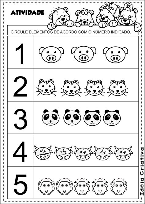 Matemática Infantil Atividade Matemática Educação Infantil Número E