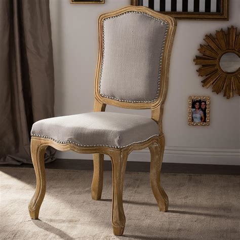 Dining chairs are very important when it comes to having a great dining experience. Baxton Studio Chateauneuf Beige Fabric Upholstered Dining ...
