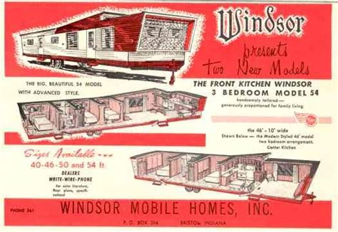 Large Ad Featuring 1960 Models By Windsor Mobile Homes