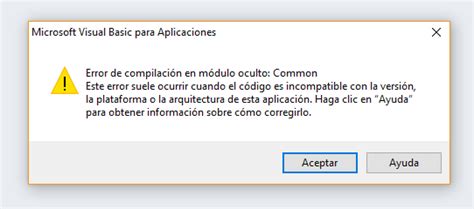 Error De Compilacion En Modulo Oculto Common Microsoft Community