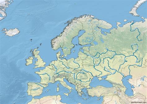 Major Rivers Of Europe Map United States Map