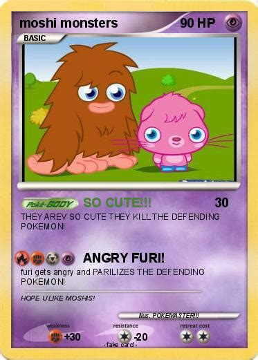 Pok Mon Moshi Monsters So Cute My Pokemon Card