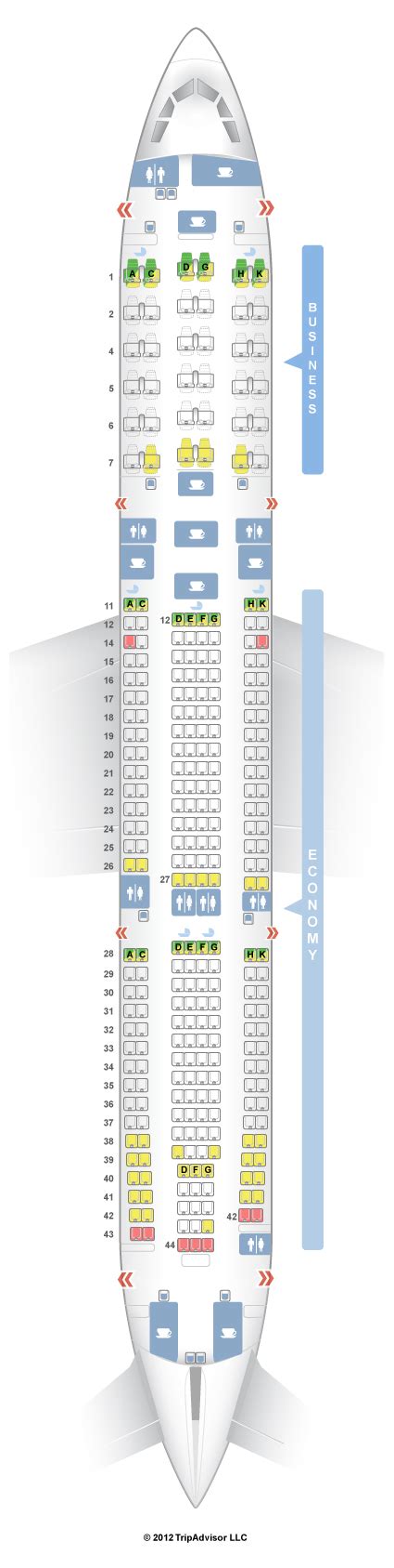 Seatguru Seat Map Malaysia Airlines Airbus A330 300 333 Seatguru