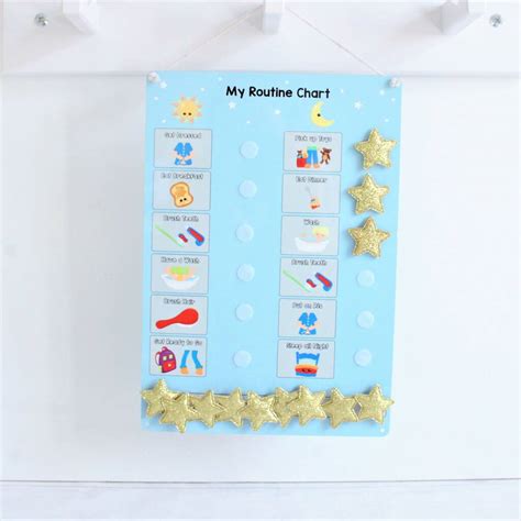 Childrens Personalised Routine Chart By Craftly Ltd