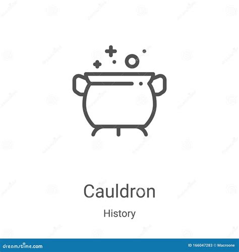 Cauldron Icon Vector From History Collection Thin Line Cauldron