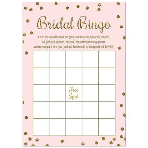 Bridal Shower Bingo Free Printable Printable Word Searches Pertaining