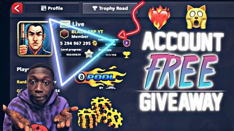 8 Ball Pool Account Giveaway Free 5 Billion Coins Account 8 Ball