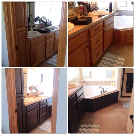 It's a beautiful warm dark gray. Painted bathroom cabinets. Paint is Sherwin Williams Black ...