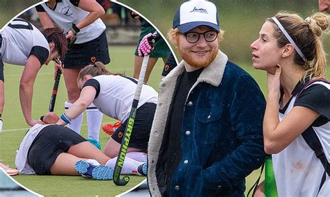 Ed Sheeran Supports Wife Cherry Seaborn From Sidelines At Hockey Match