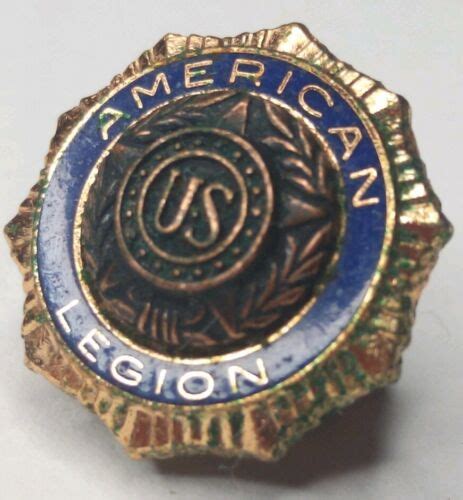 Vintage Official Us American Legion Emblem Tie Tack Lapel Pin Ebay