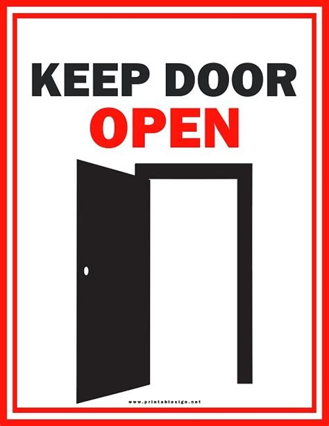 Keep Door Open Sign Free Download