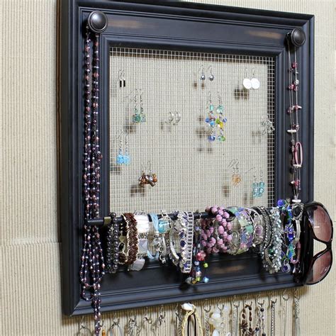 Jewelry Organizer Display Rack Holder Picture Frame 17x17 7995