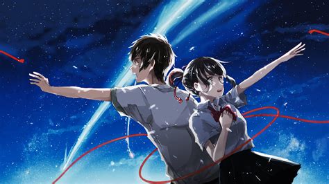 Your Name Wallpaper 1920x1080 Wallpaper Your Name Digital Art Clouds