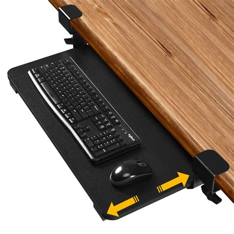 Keyboard Tray Under Desk Clamp On Retractable Platform Computer Drawer