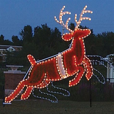 Holiday Lighting Specialists 124 Ft Animated Reindeer Outdoor