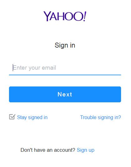 Yahoo Mail Sign In لاينز