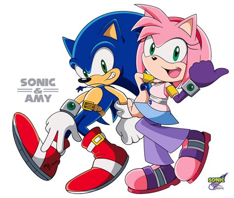 Commission Sonic And Amy By Rgxsupersonic On Deviantart