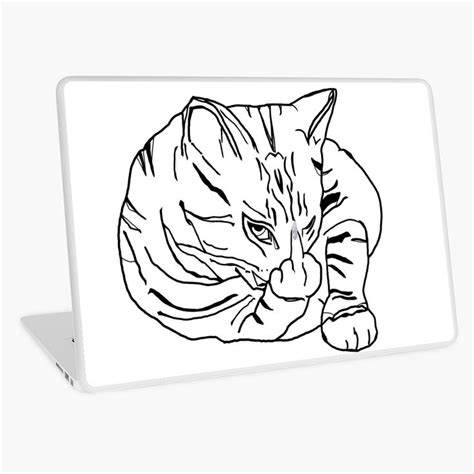 Cat Flipping You Off By Stickers4tiktok Redbubble In 2021 Cats