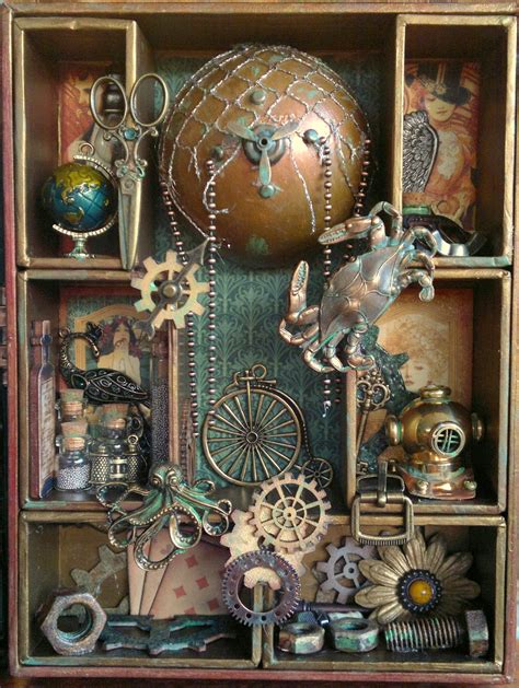 Full Moon Scrapping Steampunk Shadow Box With A Secret