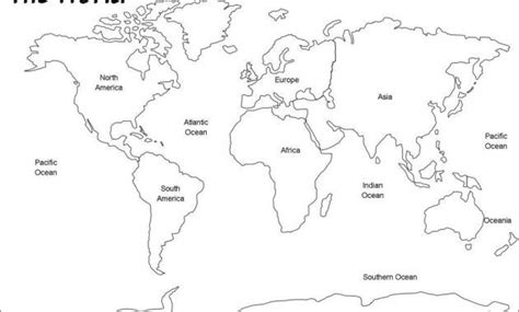 Atlantic Ocean Map Page Coloring Pages