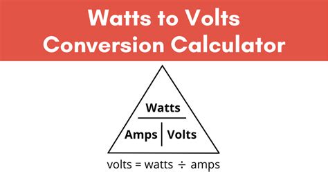 Volts To Watts Conversion Formula Calculator And Solved Examples With