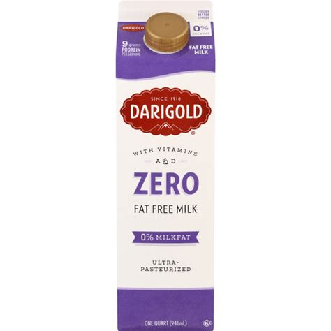 Darigold® Zero Fat Free Milk 1 Qt Carton Skim And Nonfat Sun Fresh