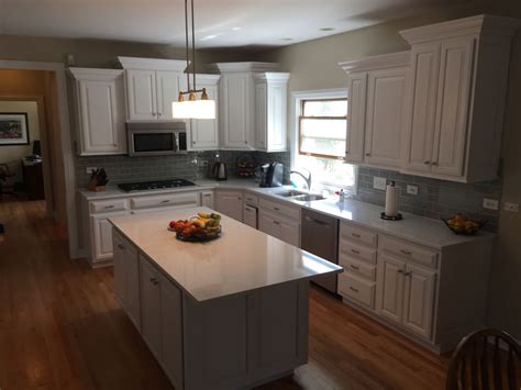 When dry, sand lightly to smooth out the patch. Oak Kitchen Cabinets Refinishing in Arlington Heights IL ...