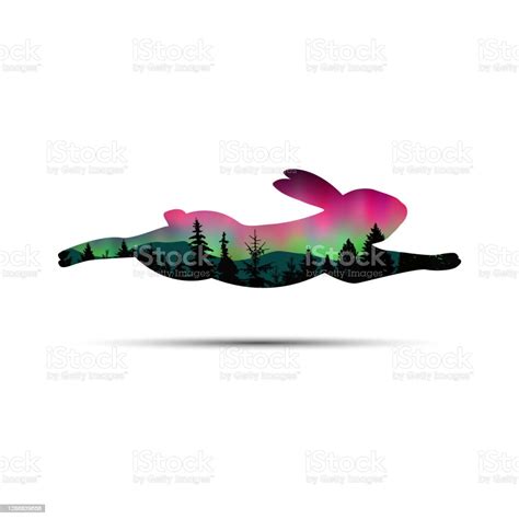 Silhouette Of Running Rabbit Stock Illustration Download Image Now