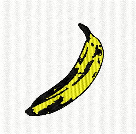 Banana Andy Warhol Banana Embroidery Design 3 Sizes Machine Etsy