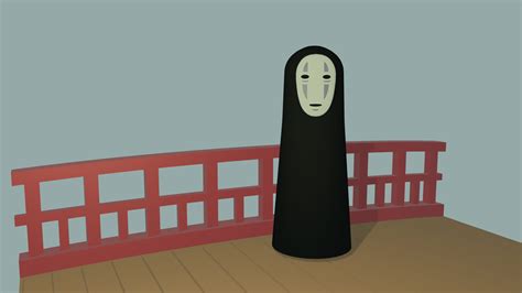 No Face 3d Model One Of My Favorite Character Design By Ghibli R