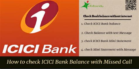 Check the balance and recent transactions on your account. How to check ICICI Bank Balance with Missed Call