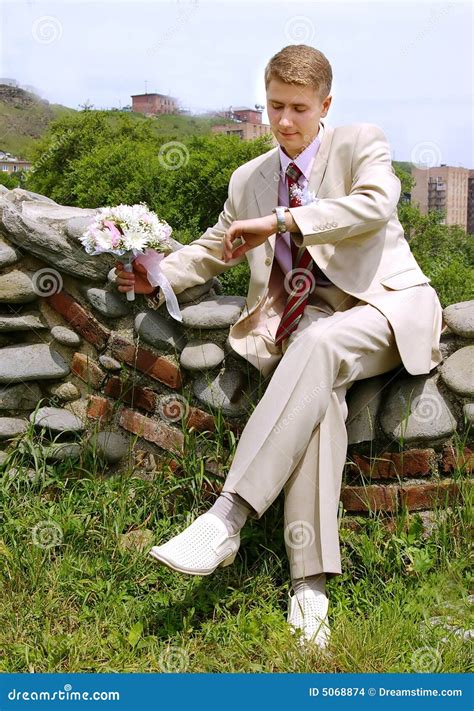 Waiting Person Stock Photo Image Of Meeting Flowers 5068874