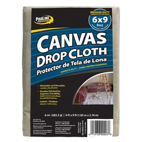Shop Proline 8 Oz Canvas Drop Cloth Common 6 Ft X 9 Ft Actual Drop