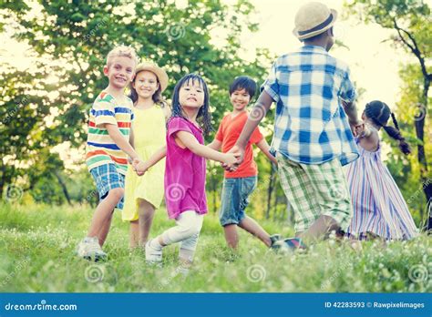 Children Playing In The Park Stock Image Image Of Games Children